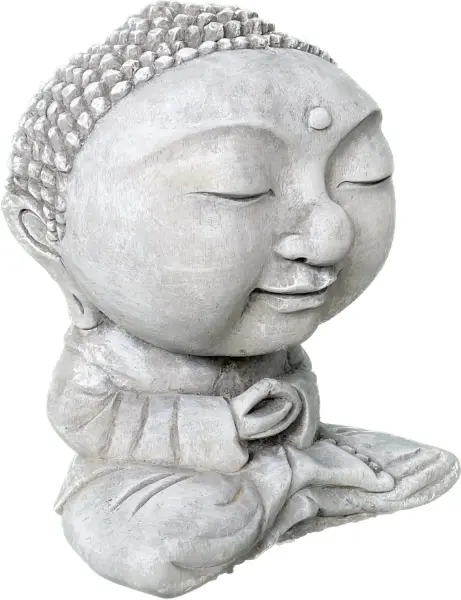 Artikelbild 11 des Artikels “Nima - Sitzender Mönch mit großem Kopf, 20 cm H | Steinguss “